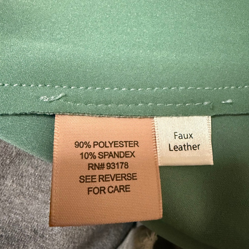 Philosophy Small Women's Faux Leather Duster Jacket Teal Long Sleeve MSRP $78 - Picture 5 of 7